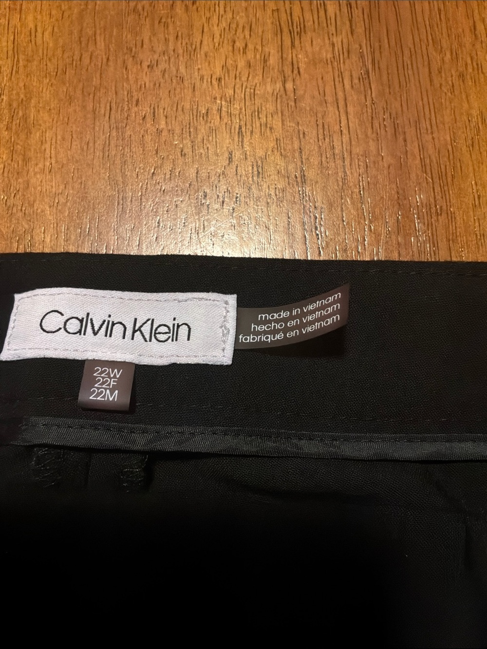 Calvin Klein Black Waistband Trousers - Picture 2 of 3